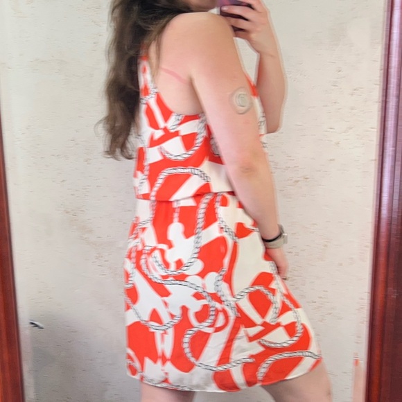 Lilly Pulitzer Tango Orange Booze Cruise Kenner Dress 100% Silk Size Small - Picture 9 of 13